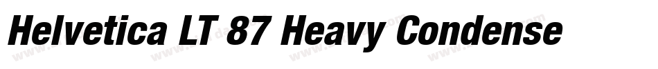 Helvetica LT 87 Heavy Condensed Oblique字体转换